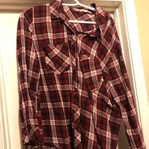 Red white and black flannel